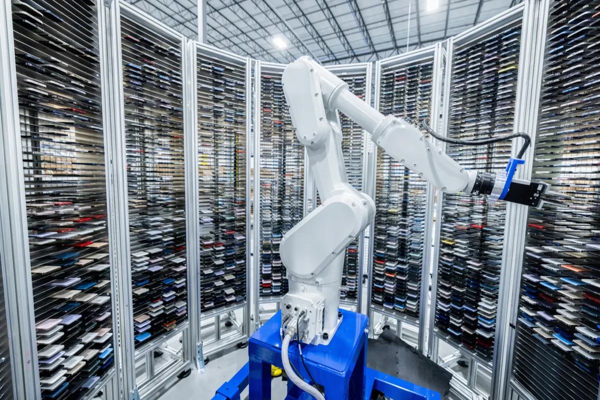 Robotic arm picking and depalletizing in automated warehouse